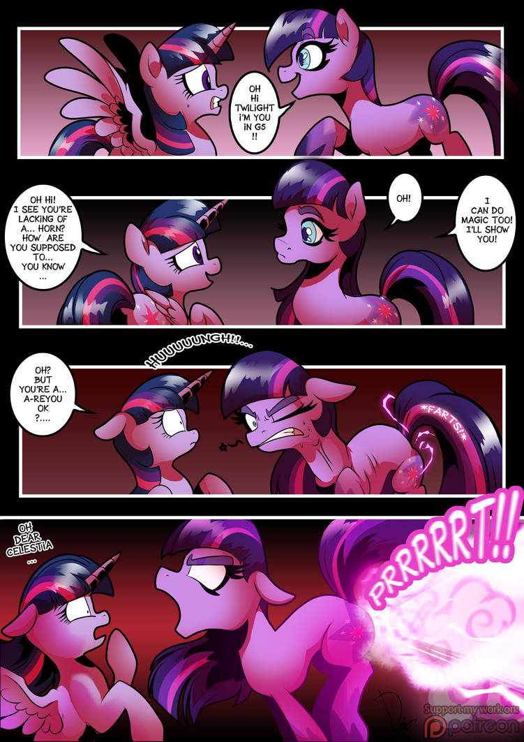 When G4 meets G5 - short comic by Dormin-Kanna