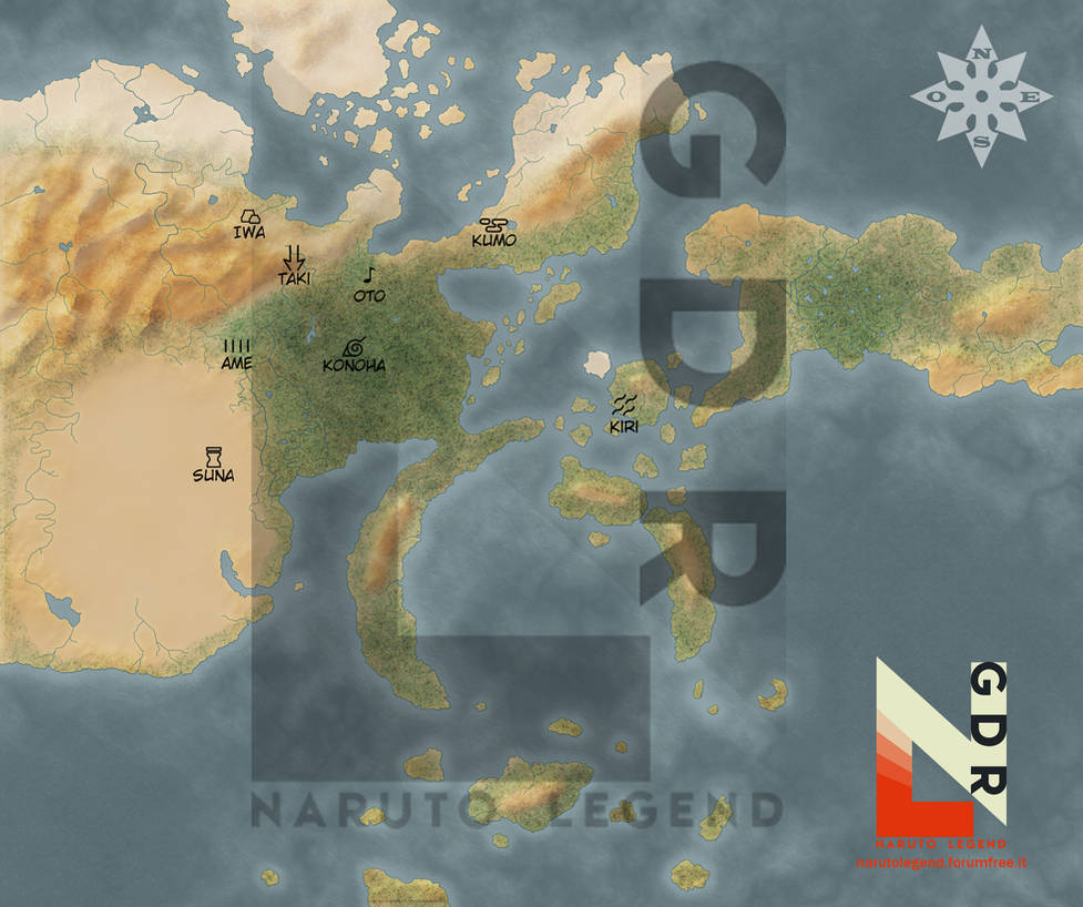 Konohagakure Map by CooroInuzuka  Naruto world map, Naruto art