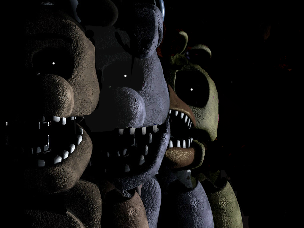 FNaF 2 title screen remake (Withered Freddy and Toy Freddy by