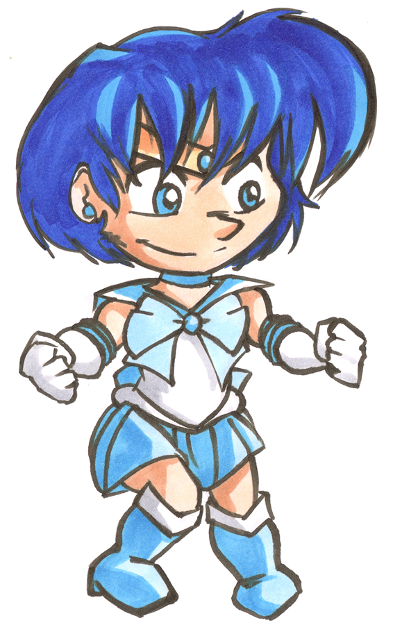 Sailor Mercury Marker Sketch