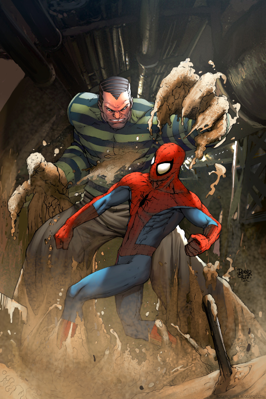 sandman and spiderman by TeoGonzalezColors