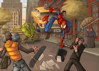 spiderman vs hulk