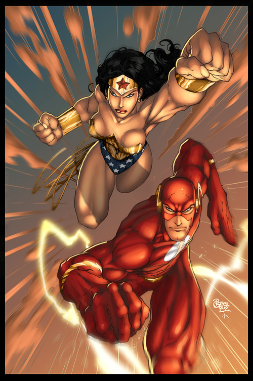 wonder woman and flash