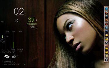 Beyonce Rainmeter Desktop