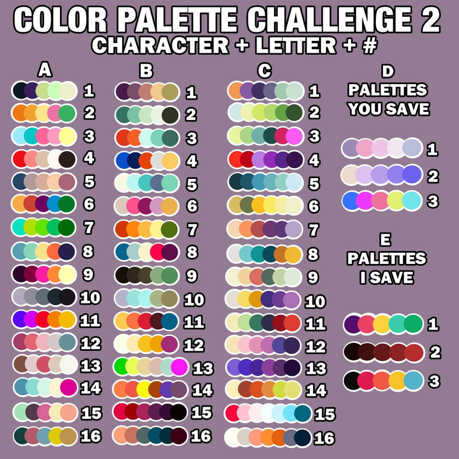 Color Path Challage Color palette challenge 2 (CLOSED) by Arachnide-pool on DeviantArt