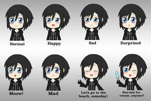 Kingdom Hearts *Xion* (Expression Sheet)