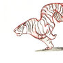 Hand Drawn Tiger Run