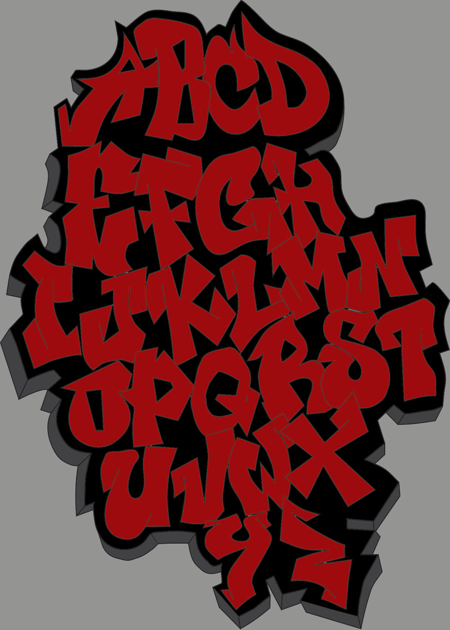 Graffiti Alphabet colored