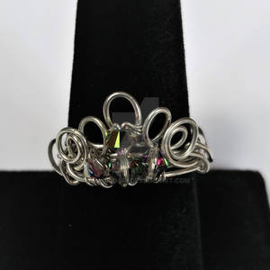 Princess Crown Ring/ Swarovski Crystal Crown Ring