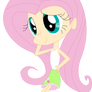 Fluttershy with Equestria girl`s dress