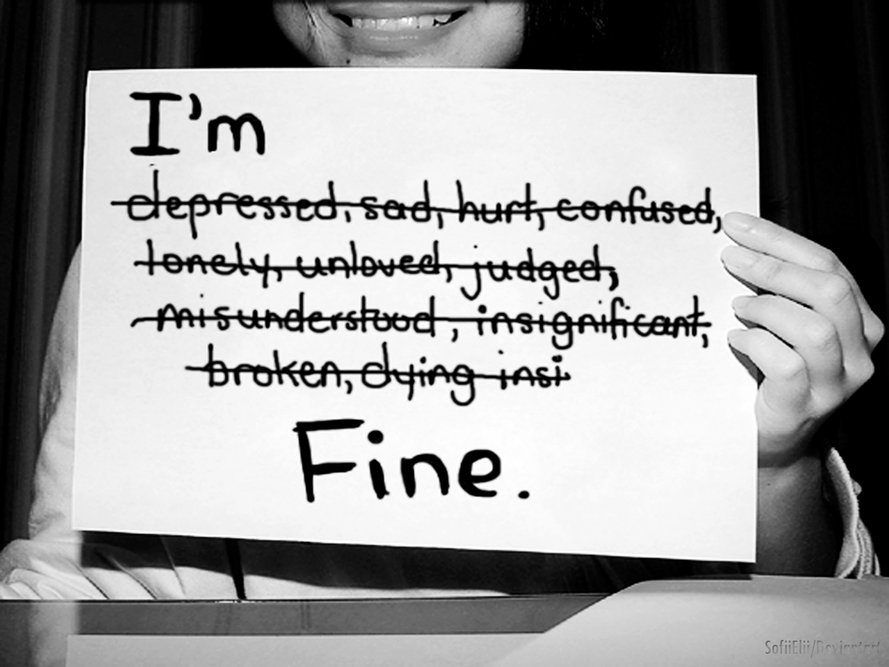 I M Not Fine Wallpaper By Sofiielii On Deviantart I M Not Fine Wallpaper By Sofiielii On Deviantart