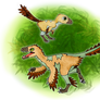 Junioraptor and Treeodon, shiny forms