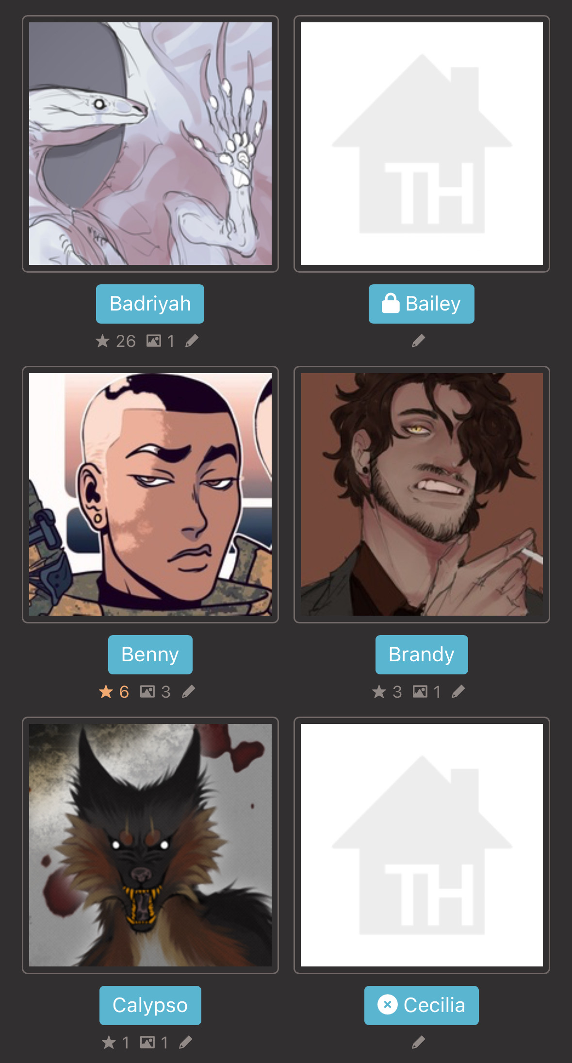 SELLING CHARACTERS ON TOYHOUSE