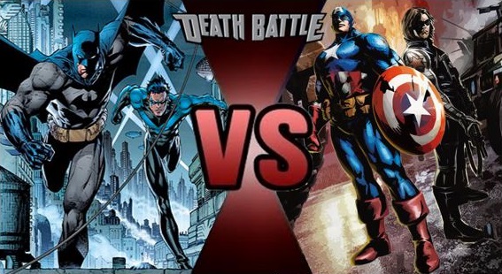 Batman and Nightwing vs Captain America and WS by FEVG620 on DeviantArt