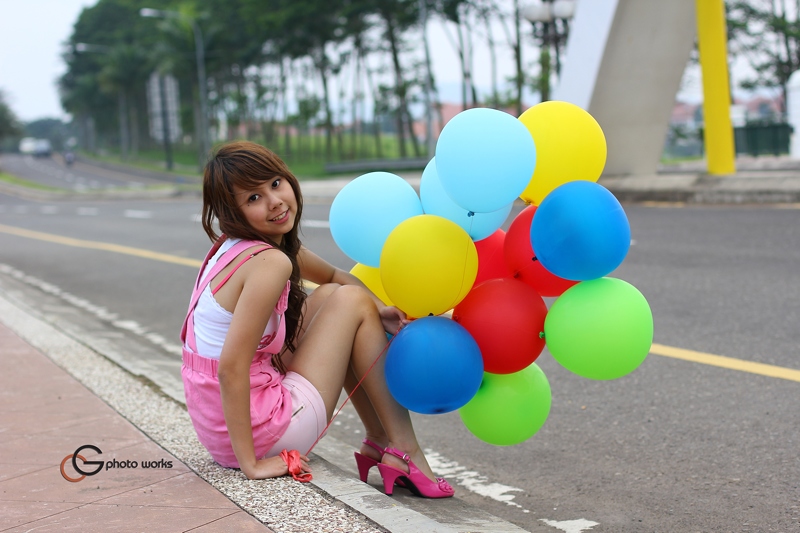 Sheryl with Balloons