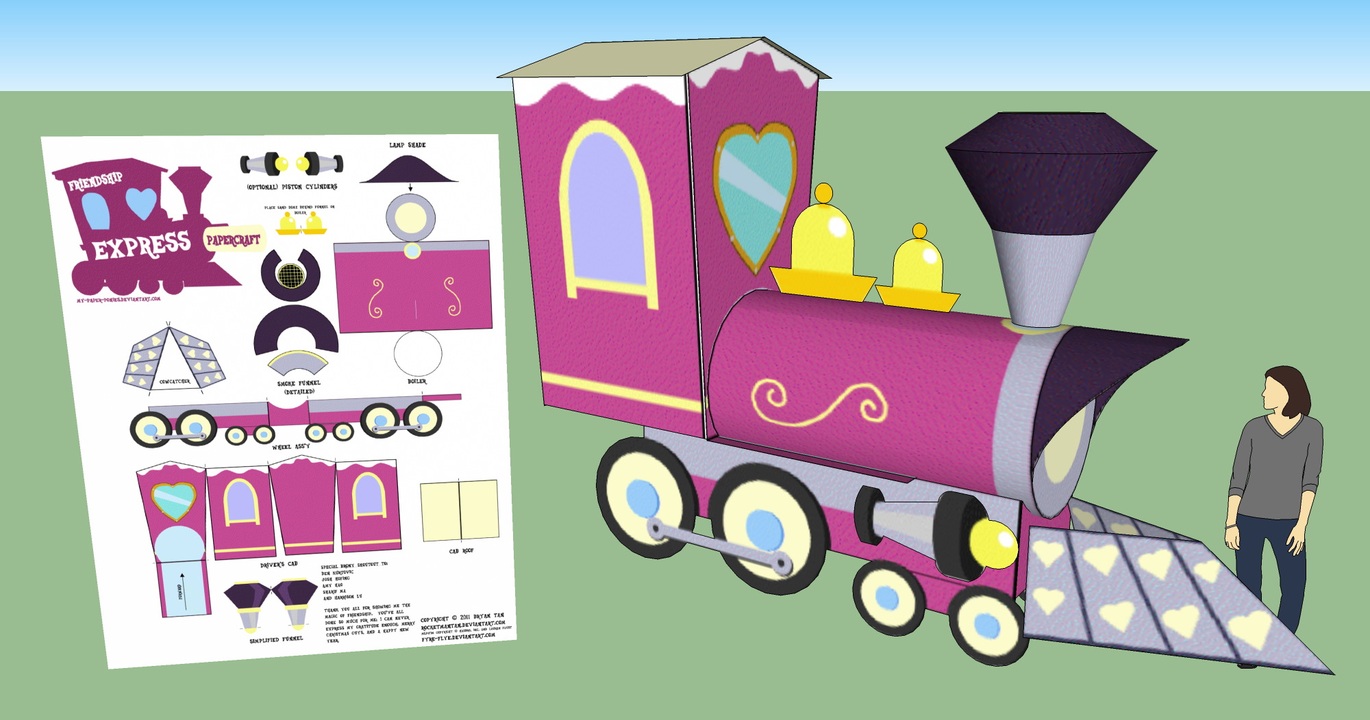 Friendship Express SketchUp Paper-craft