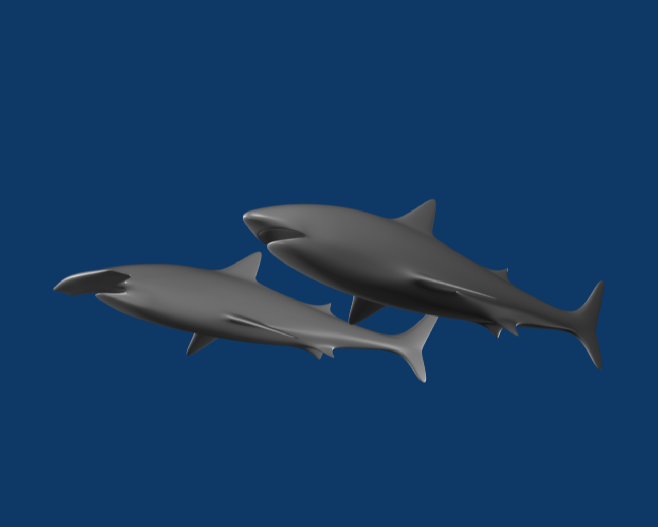 Blender Sharks revisited