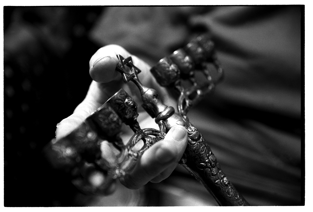 Holding the Menorah