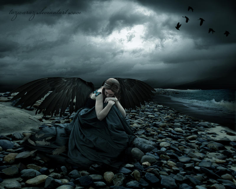 she grieves at her broken wing