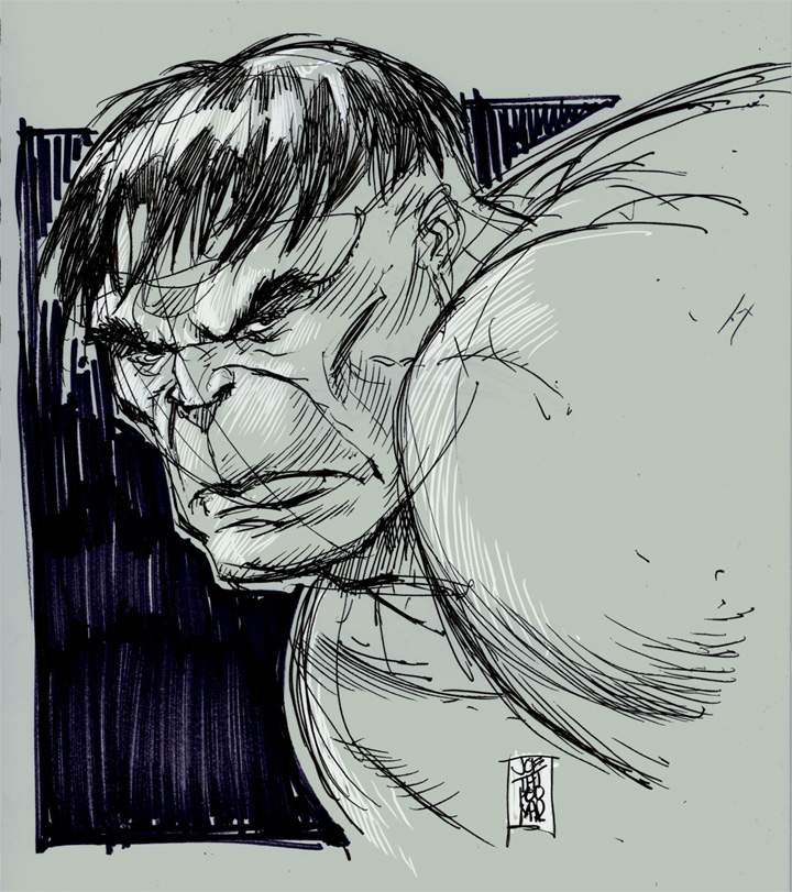 Hulk head sketch