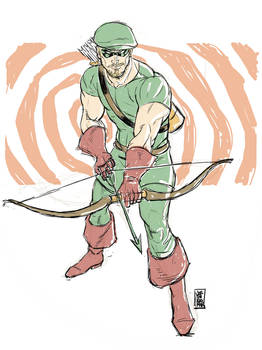 Golden Age Green Arrow digisketch