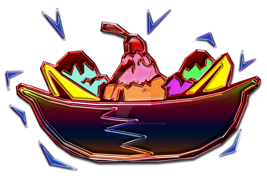 Banana Split Ice Cream Art