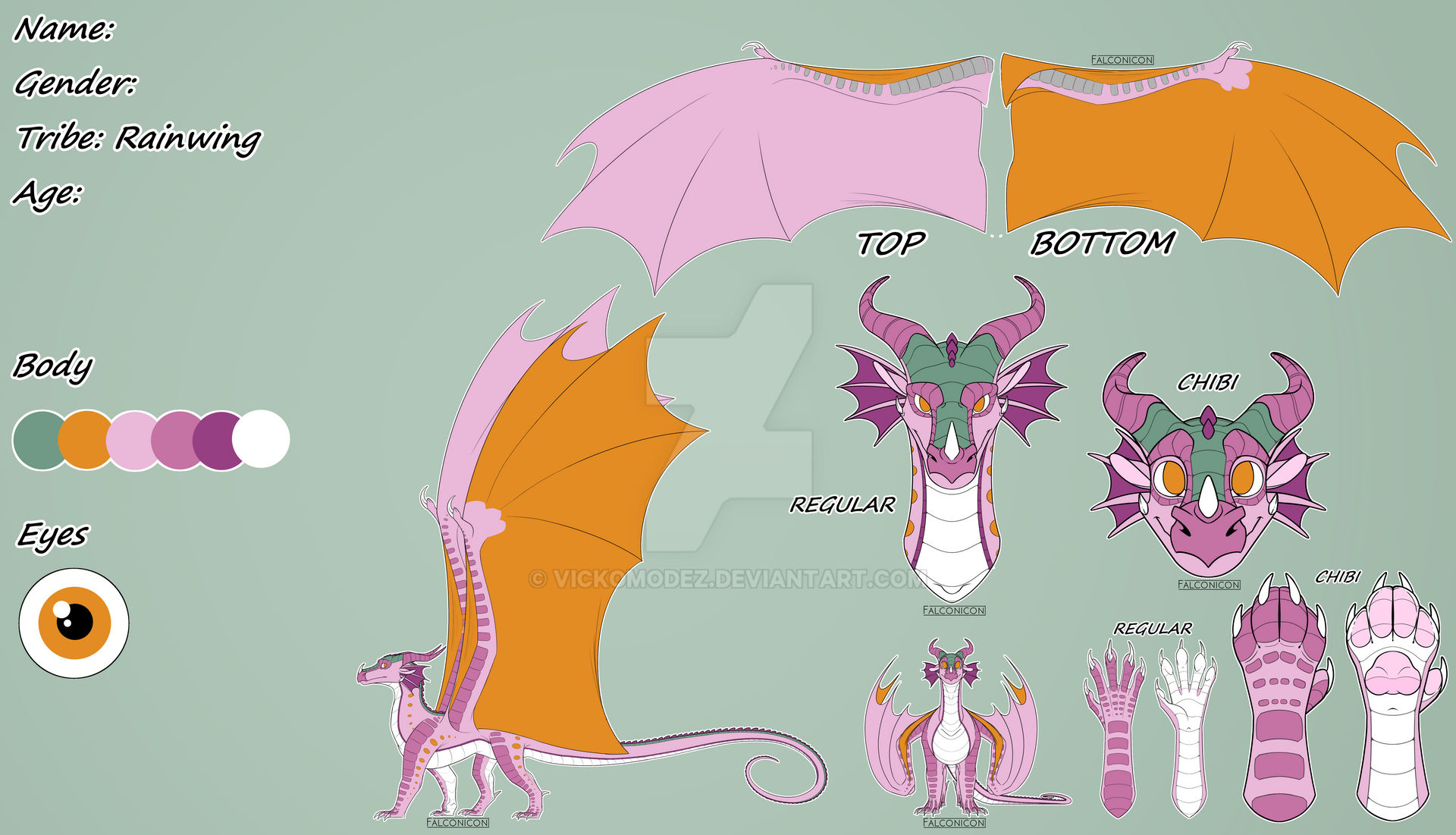 Rainwing ref sheet adopt 1 by VickoModeZ on DeviantArt