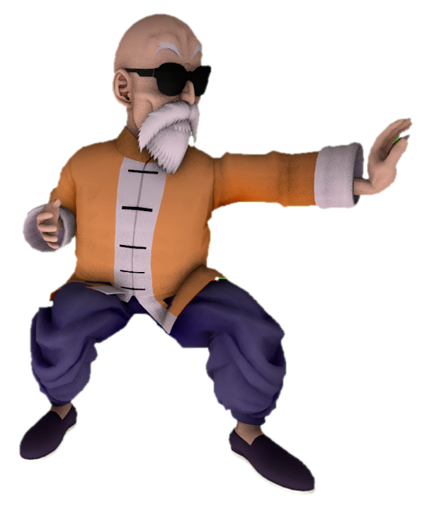 Master Roshi Standing Master Roshi striking with his palm by transparentjigglyPt2 on DeviantArt