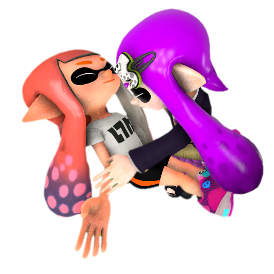 Side Order Inklings Two inklings holding each other by transparentjigglyPt2 on DeviantArt