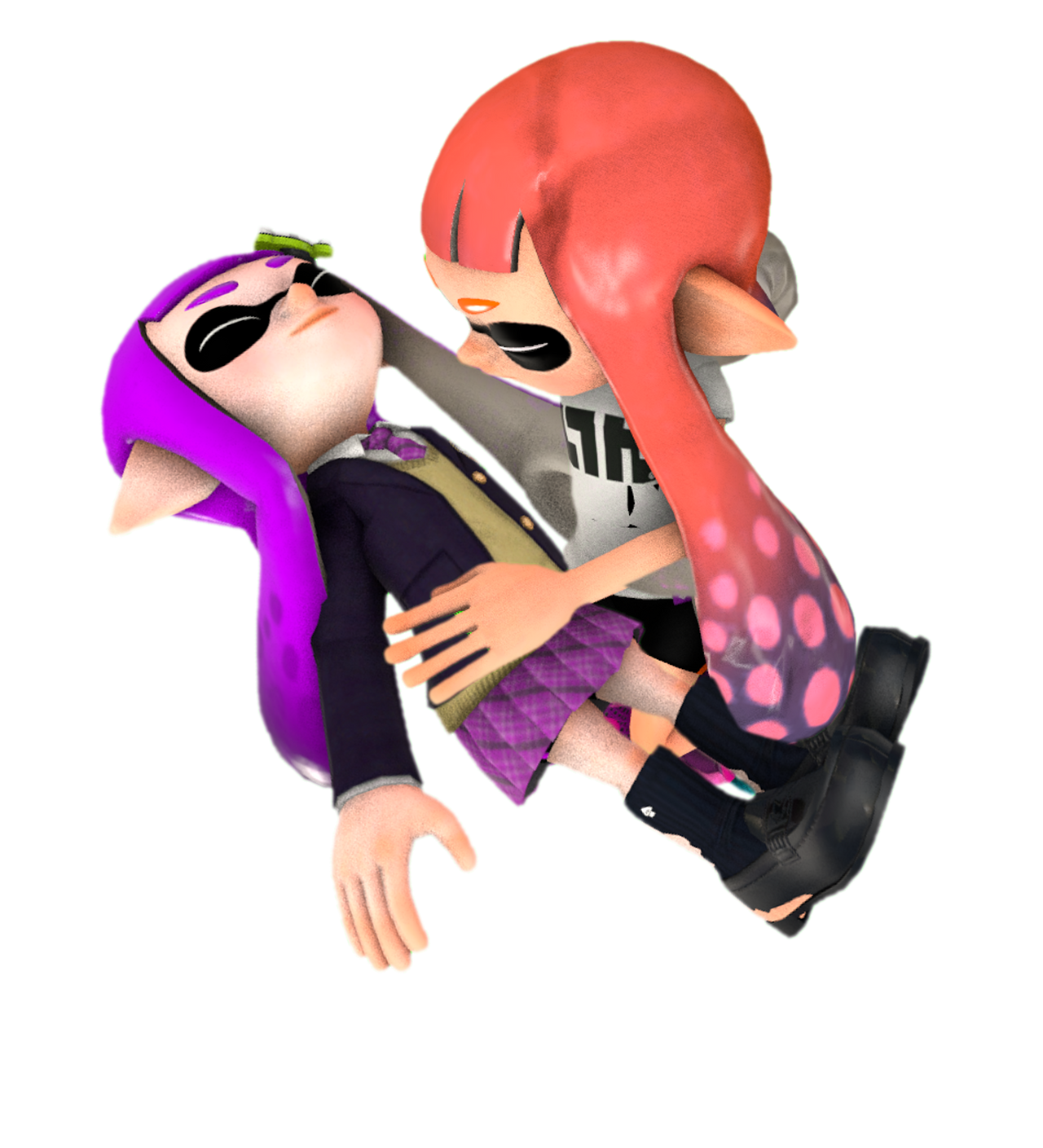 Two inklings holding each other 3 by transparentjigglyPt2 on DeviantArt