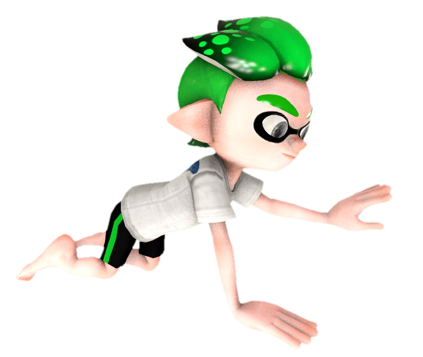 Green Inkling Crawling by transparentjigglyPt2 on DeviantArt