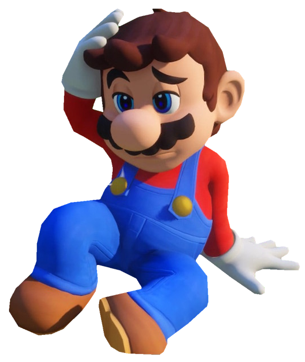Super Mario scratching his head (Hatless) by transparentjigglyPt2 on ...