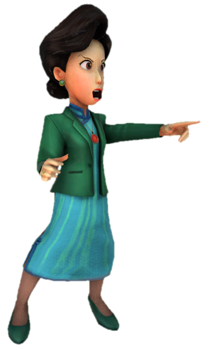 Ming Lee pointing angrily by transparentjigglyPt2 on DeviantArt