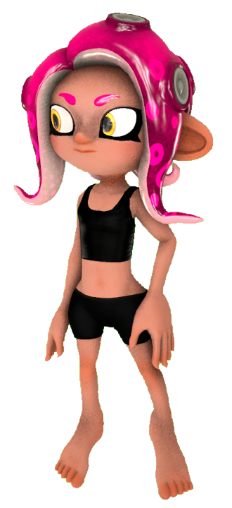 Gearless Octoling with a hand on her hips by transparentjigglyPt2 on ...