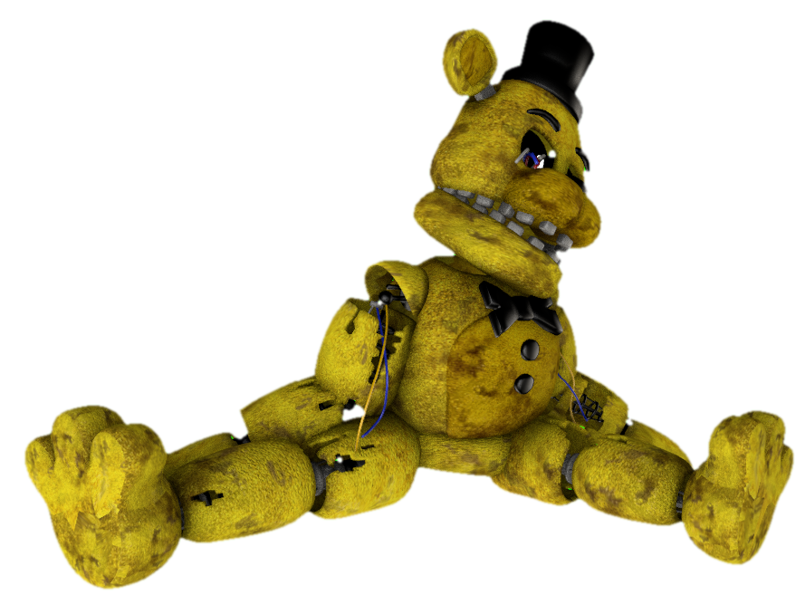 Golden Freddy (Fnaf2) sitting by transparentjigglyPt2 on DeviantArt