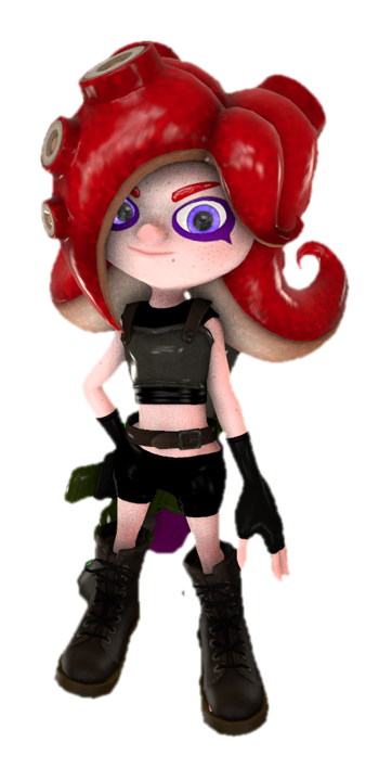 Enemy Octoling with a hand on her hip by transparentjigglyPt2 on DeviantArt
