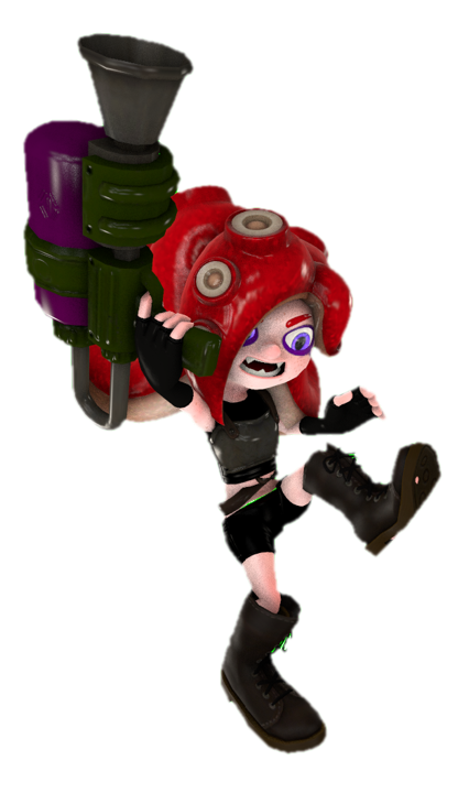 Enemy Octoling stumbling back by transparentjigglyPt2 on DeviantArt