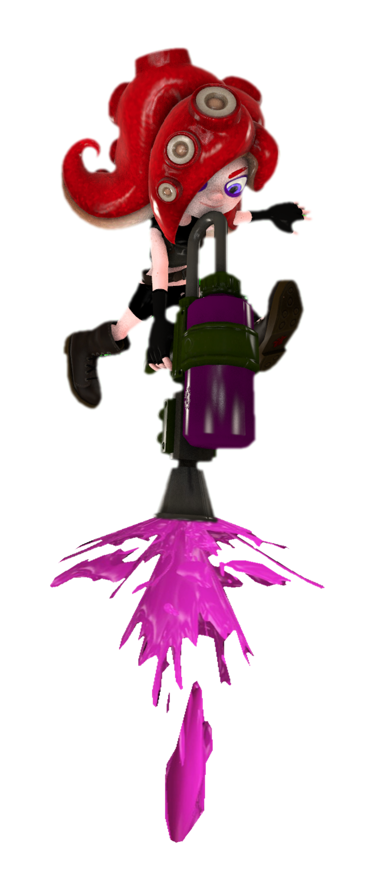 Enemy Octoling firing down by transparentjigglyPt2 on DeviantArt