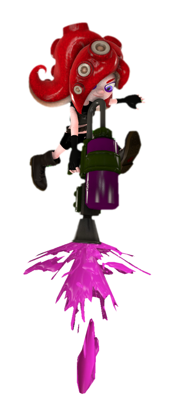 Enemy Octoling firing down by transparentjigglyPt2 on DeviantArt