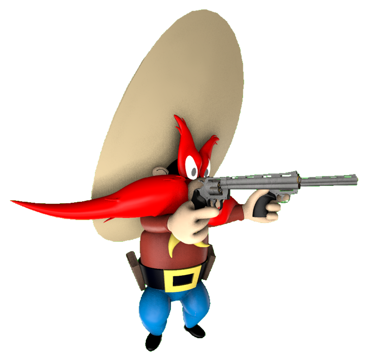 Yosemite Sam pointing his weapons by transparentjigglyPt2 on DeviantArt