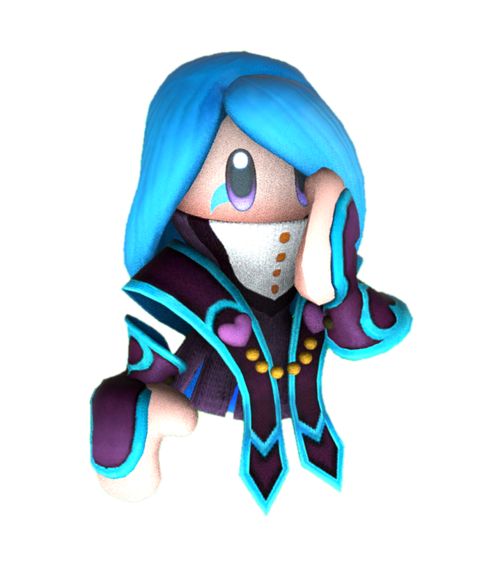 Hatless Elf Francisca (Hatless) with a hand on her face by transparentjigglyPt2 on ...