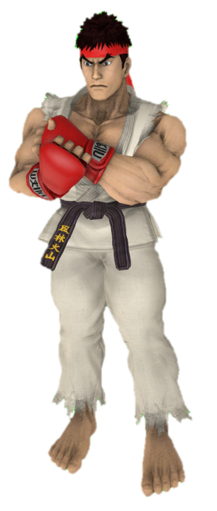 Ryu (Default) adjusting his gloves by transparentjigglyPt2 on DeviantArt