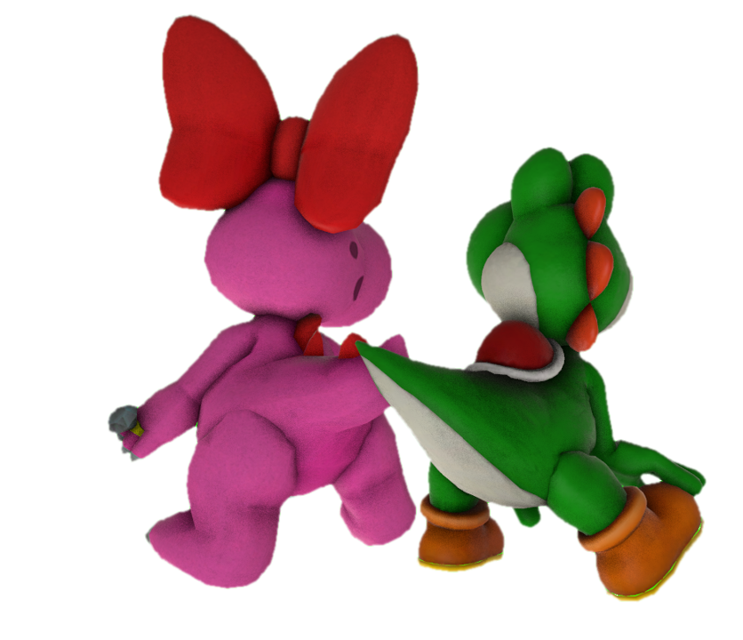 Yoshi and Birdo striking each other by transparentjigglyPt2 Yoshi and Birdo striking each other by transparentjigglyPt2