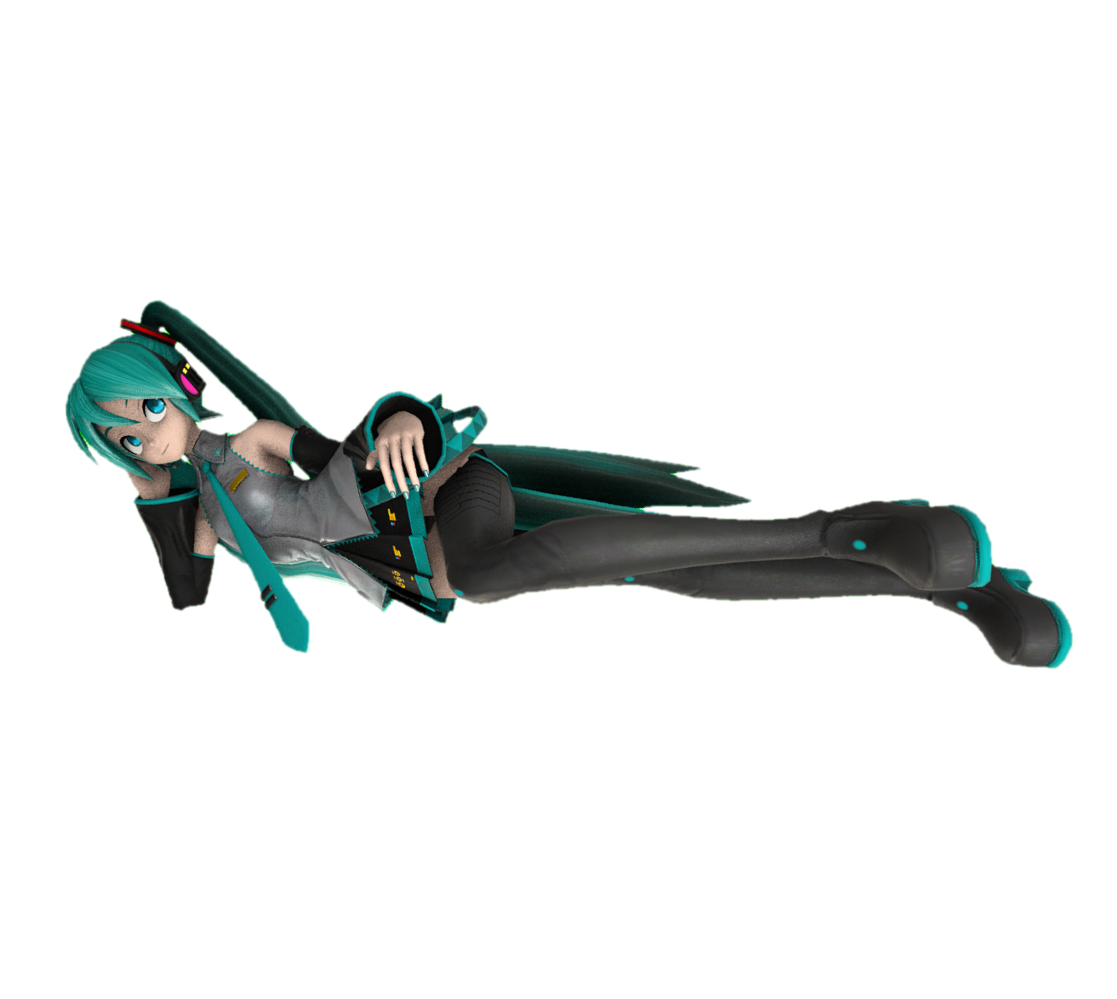 Hatsune Miku laying down by transparentjigglyPt2 on DeviantArt
