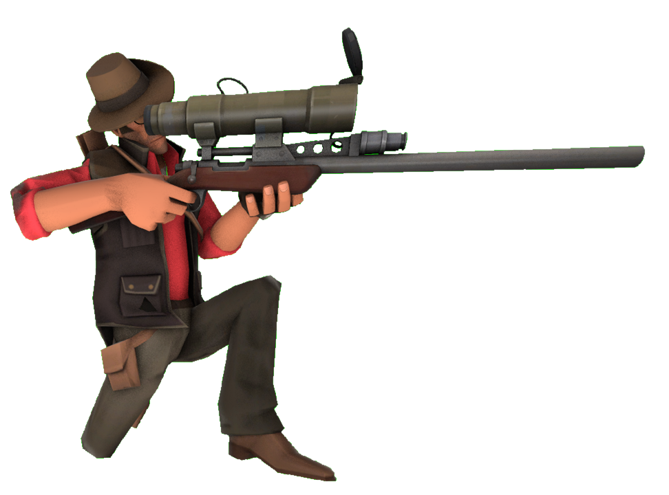 Red Sniper aiming while crouching by transparentjigglyPt2 on DeviantArt