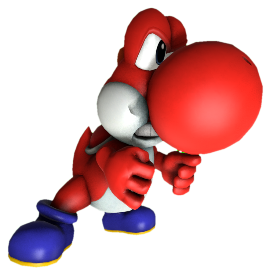 Red Yoshi is very angry by transparentjigglyPt2 on DeviantArt