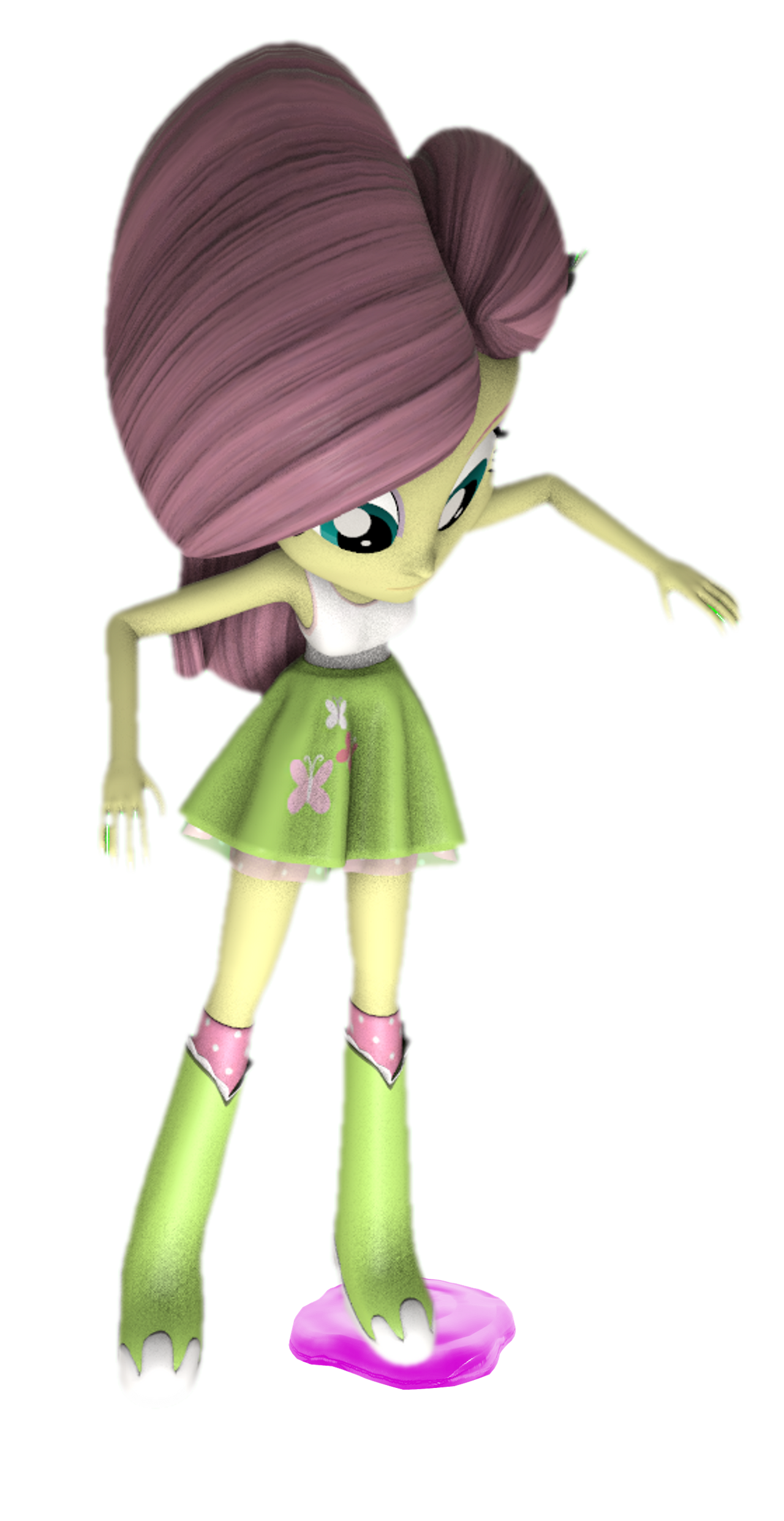 Flutterjack Human Fluttershy (Human) is stuck by transparentjigglyPt2 on DeviantArt