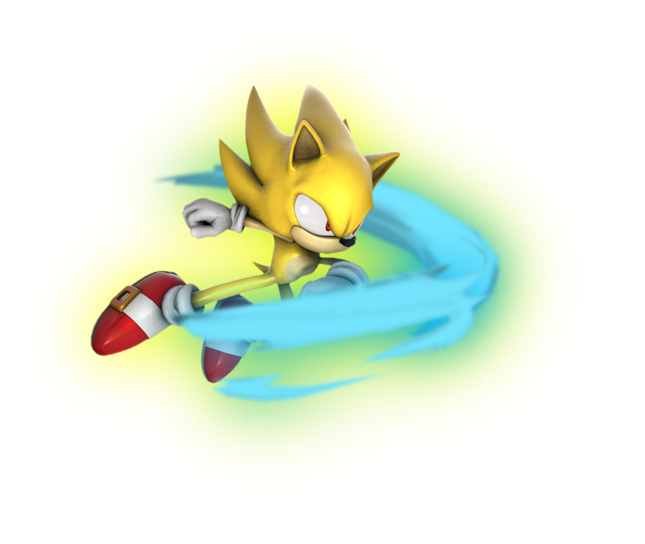 Supersonic One Color Super Sonic 1 reflecting by transparentjigglyPt2 on DeviantArt