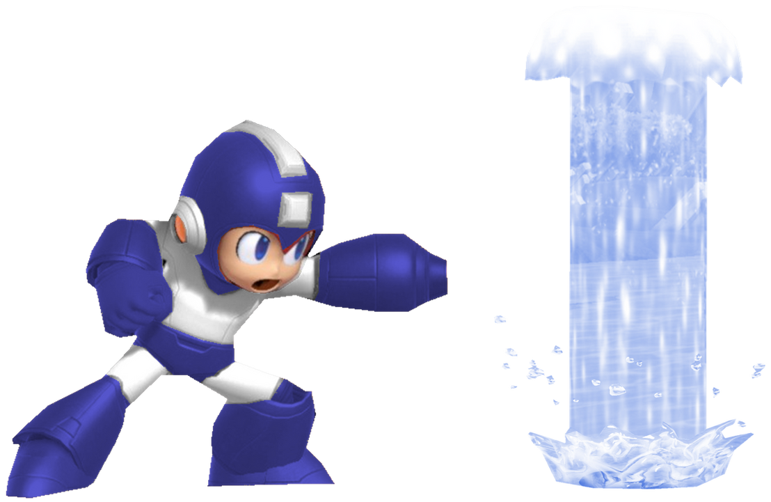 Mega Man using Water Wave by transparentjigglyPt2 on DeviantArt