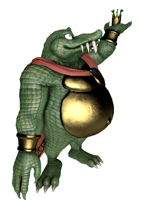 King K.Rool holding up his crown by transparentjigglyPt2 on DeviantArt